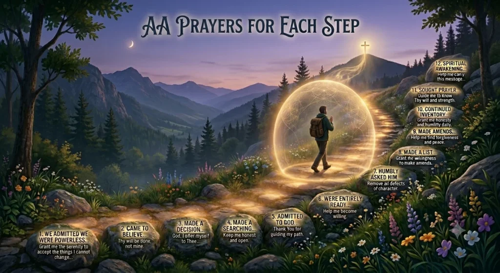 Aa prayers for each step