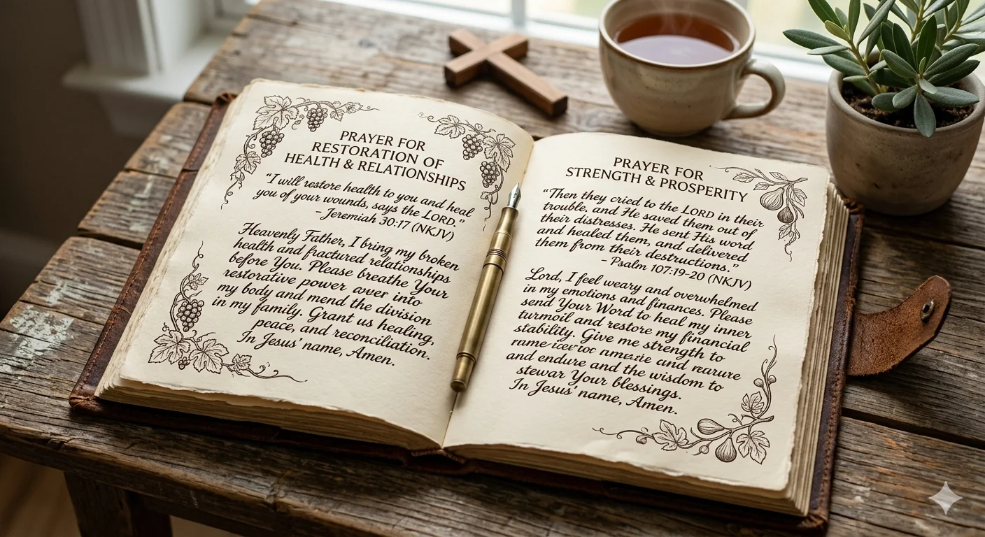 restoration prayers with scriptures