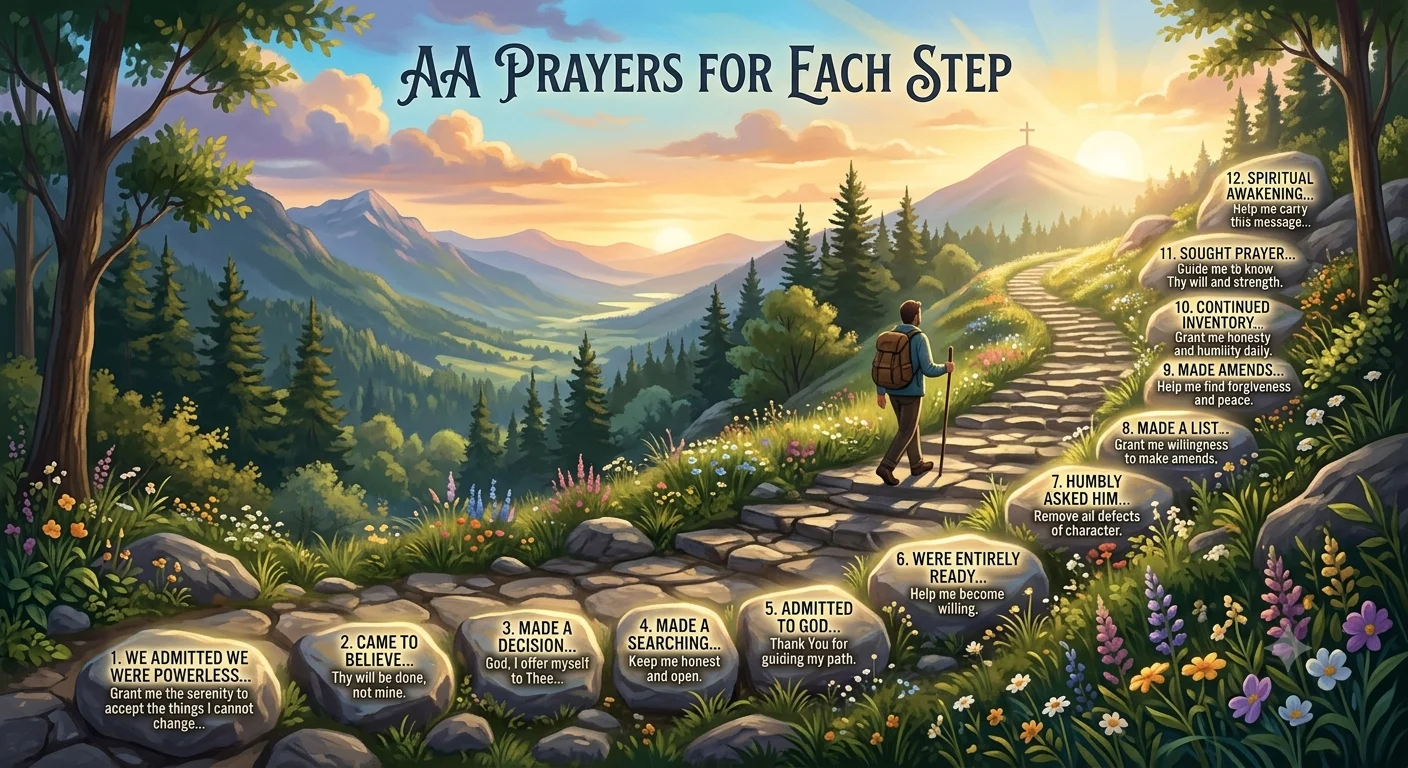 Aa prayers for each step